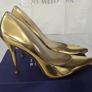Stuart Weitzman Naughty Collection Gold Specchio